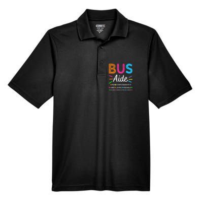 Bus Driver Aide Back to School Matching Group Squad Men's Origin Performance Pique Polo