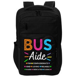 Bus Driver Aide Back to School Matching Group Squad Impact Tech Backpack