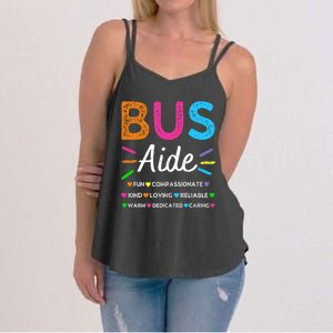 Bus Driver Aide Back to School Matching Group Squad Women's Strappy Tank