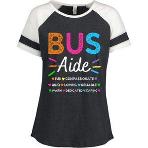 Bus Driver Aide Back to School Matching Group Squad Enza Ladies Jersey Colorblock Tee