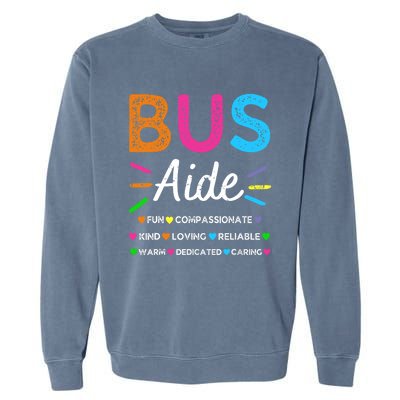 Bus Driver Aide Back to School Matching Group Squad Garment-Dyed Sweatshirt