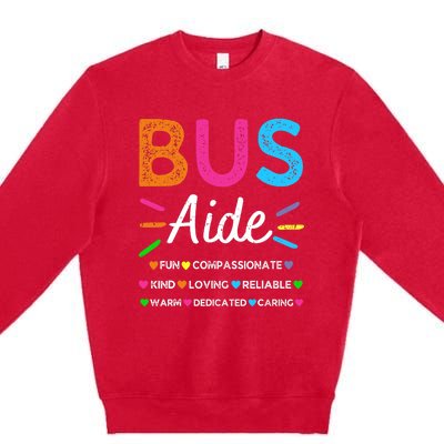 Bus Driver Aide Back to School Matching Group Squad Premium Crewneck Sweatshirt