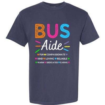 Bus Driver Aide Back to School Matching Group Squad Garment-Dyed Heavyweight T-Shirt