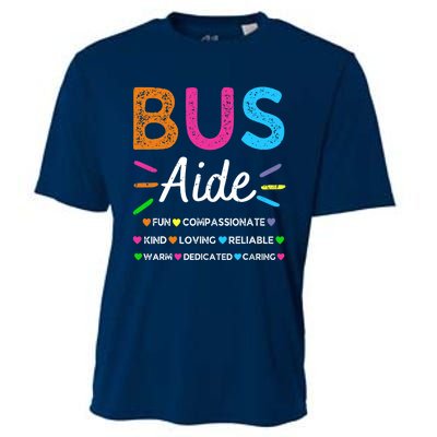 Bus Driver Aide Back to School Matching Group Squad Cooling Performance Crew T-Shirt