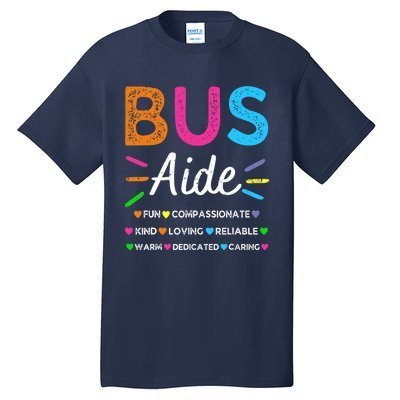 Bus Driver Aide Back to School Matching Group Squad Tall T-Shirt