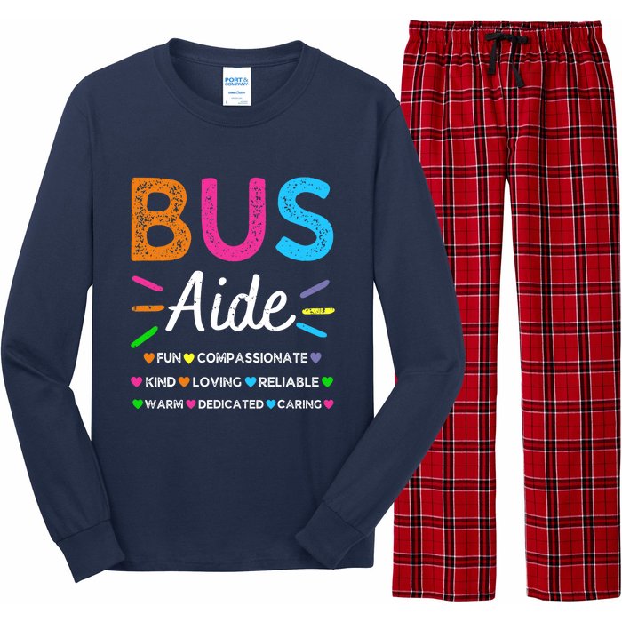 Bus Driver Aide Back to School Matching Group Squad Long Sleeve Pajama Set