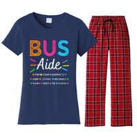 Bus Driver Aide Back to School Matching Group Squad Women's Flannel Pajama Set