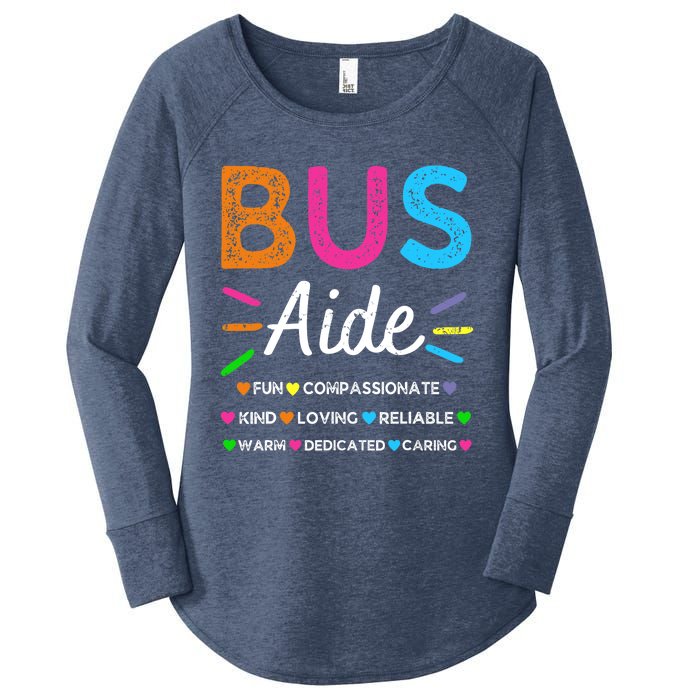 Bus Driver Aide Back to School Matching Group Squad Women's Perfect Tri Tunic Long Sleeve Shirt