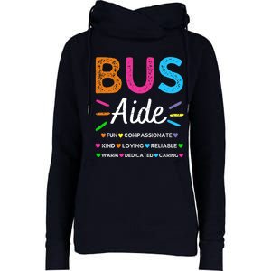 Bus Driver Aide Back to School Matching Group Squad Womens Funnel Neck Pullover Hood