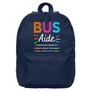 Bus Driver Aide Back to School Matching Group Squad 16 in Basic Backpack