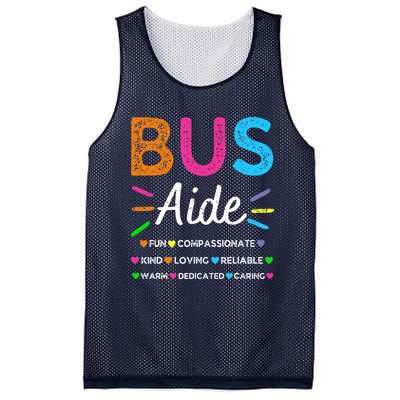 Bus Driver Aide Back to School Matching Group Squad Mesh Reversible Basketball Jersey Tank