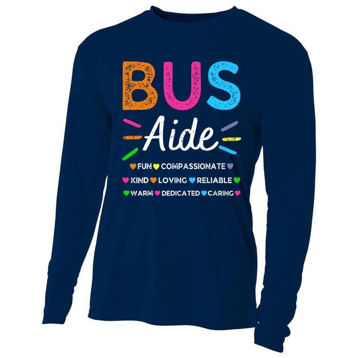 Bus Driver Aide Back to School Matching Group Squad Cooling Performance Long Sleeve Crew