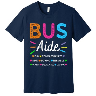 Bus Driver Aide Back to School Matching Group Squad Premium T-Shirt