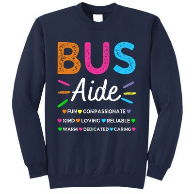 Bus Driver Aide Back to School Matching Group Squad Tall Sweatshirt