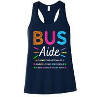 Bus Driver Aide Back to School Matching Group Squad Women's Racerback Tank