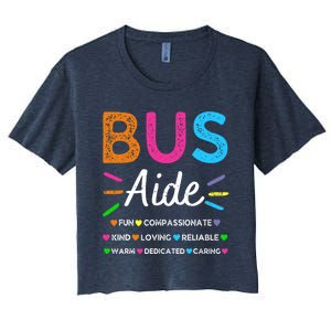 Bus Driver Aide Back to School Matching Group Squad Women's Crop Top Tee