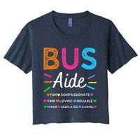 Bus Driver Aide Back to School Matching Group Squad Women's Crop Top Tee