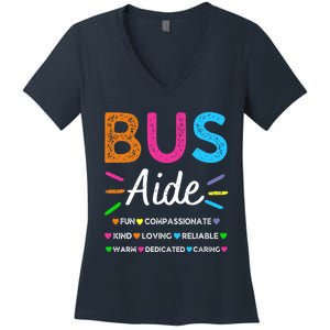 Bus Driver Aide Back to School Matching Group Squad Women's V-Neck T-Shirt