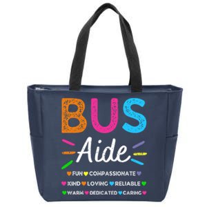 Bus Driver Aide Back to School Matching Group Squad Zip Tote Bag