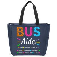 Bus Driver Aide Back to School Matching Group Squad Zip Tote Bag