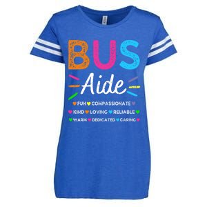 Bus Driver Aide Back to School Matching Group Squad Enza Ladies Jersey Football T-Shirt