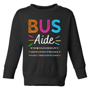 Bus Driver Aide Back To School Matching Group Squad Toddler Sweatshirt