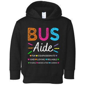 Bus Driver Aide Back To School Matching Group Squad Toddler Hoodie