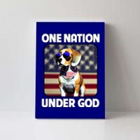 Beagle Dog American Flag One Nation Under God Patriotic Gift Canvas