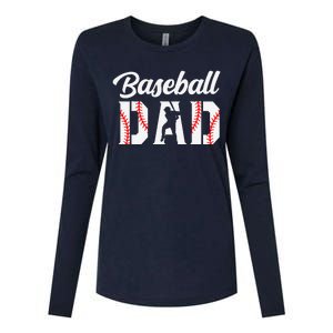 Baseball Dad Apparel Dad Baseball Womens Cotton Relaxed Long Sleeve T-Shirt