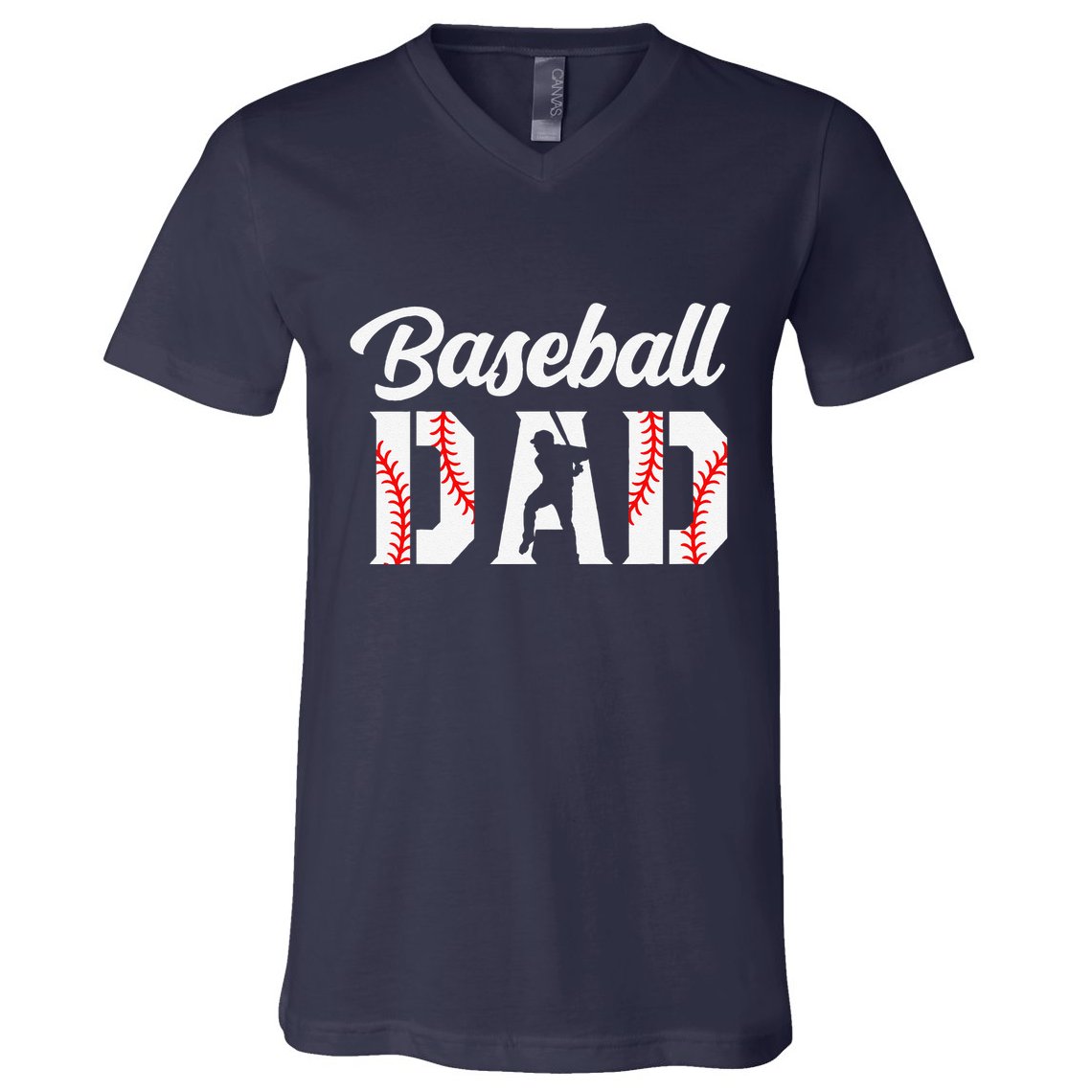 Baseball Dad Apparel Dad Baseball V-Neck T-Shirt