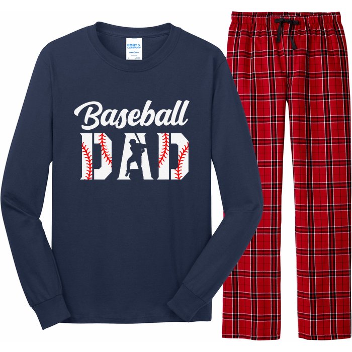 Baseball Dad Apparel Dad Baseball Long Sleeve Pajama Set