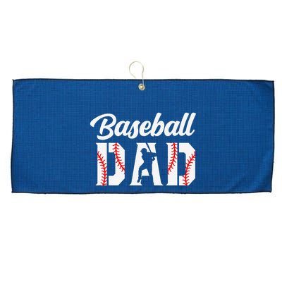 Baseball Dad Apparel Dad Baseball Large Microfiber Waffle Golf Towel