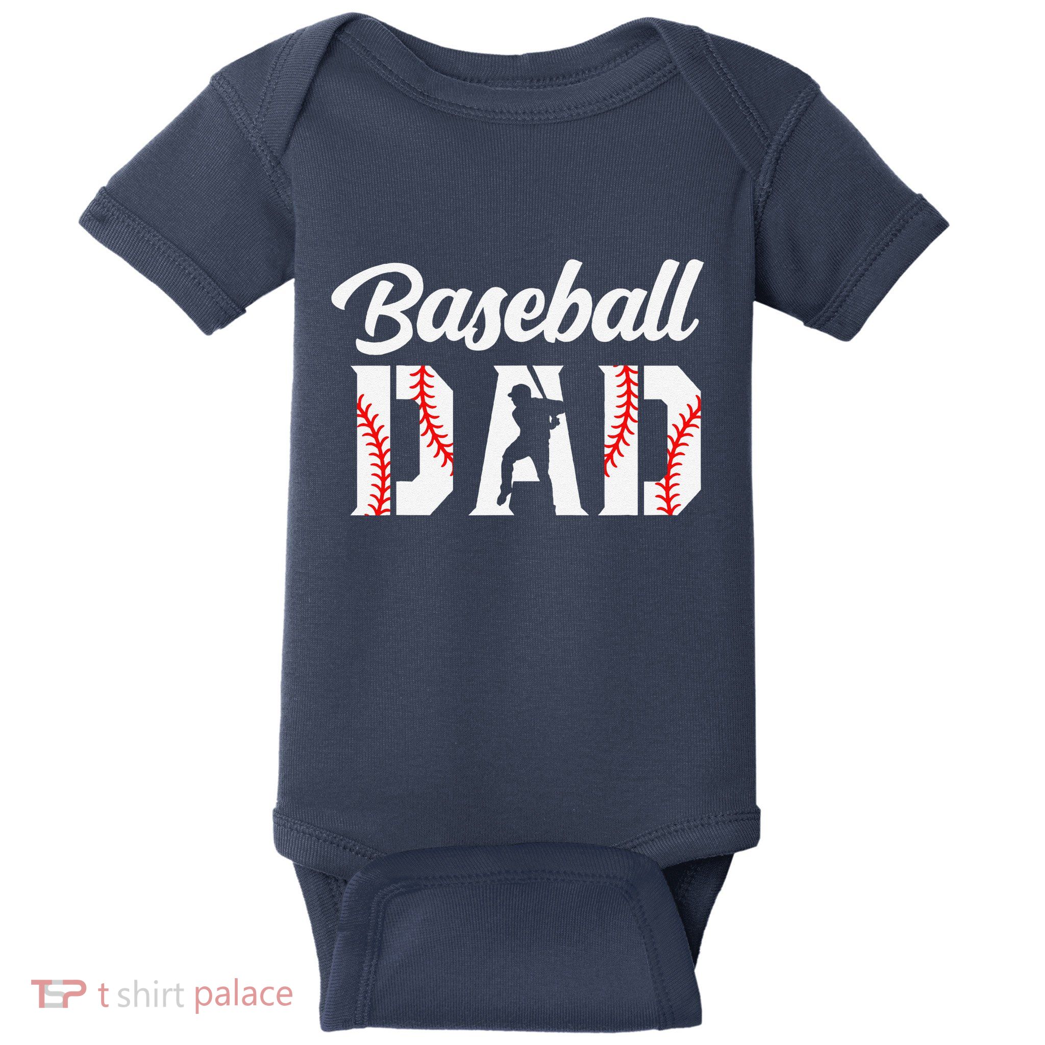 Baseball Dad Apparel Dad Baseball Baby Bodysuit