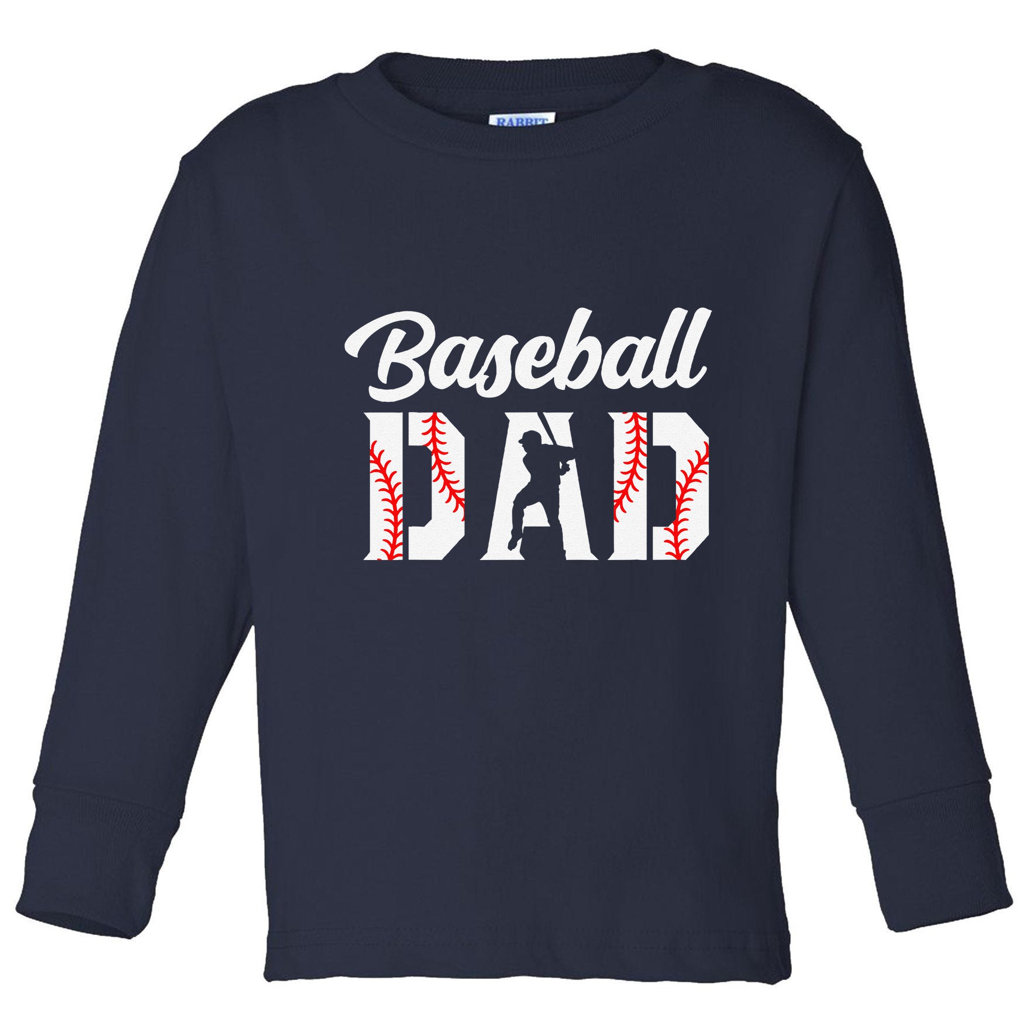 Baseball Dad Apparel Dad Baseball Toddler Long Sleeve Shirt