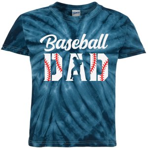 Baseball Dad Apparel Dad Baseball Kids Tie-Dye T-Shirt