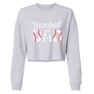 Baseball Dad Apparel Dad Baseball Cropped Pullover Crew