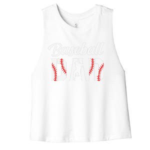 Baseball Dad Apparel Dad Baseball Women's Racerback Cropped Tank