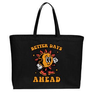 Better Days Ahead Cotton Canvas Jumbo Tote