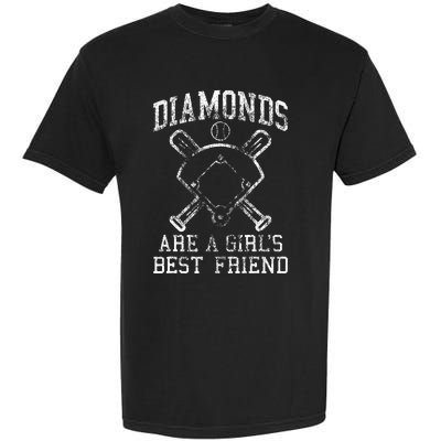 Baseball Diamonds Are A Best Friend Baseball Garment-Dyed Heavyweight T-Shirt