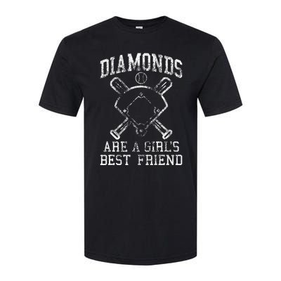 Baseball Diamonds Are A Best Friend Baseball Softstyle CVC T-Shirt