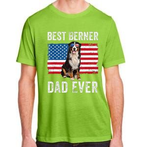 Berner Dad American Flag Dog Lover Owner Bernese Mountain Adult ChromaSoft Performance T-Shirt