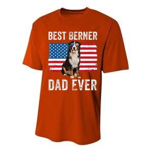 Berner Dad American Flag Dog Lover Owner Bernese Mountain Performance Sprint T-Shirt