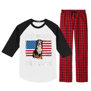 Berner Dad American Flag Dog Lover Owner Bernese Mountain Raglan Sleeve Pajama Set