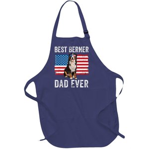 Berner Dad American Flag Dog Lover Owner Bernese Mountain Full-Length Apron With Pockets