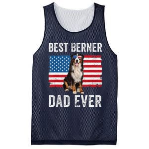 Berner Dad American Flag Dog Lover Owner Bernese Mountain Mesh Reversible Basketball Jersey Tank