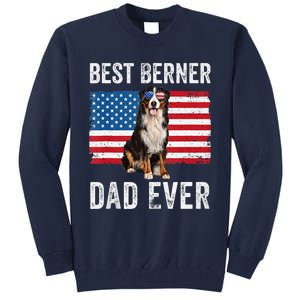 Berner Dad American Flag Dog Lover Owner Bernese Mountain Tall Sweatshirt