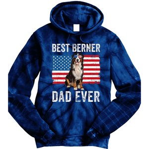 Berner Dad American Flag Dog Lover Owner Bernese Mountain Tie Dye Hoodie