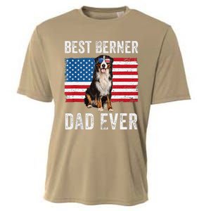 Berner Dad American Flag Dog Lover Owner Bernese Mountain Cooling Performance Crew T-Shirt