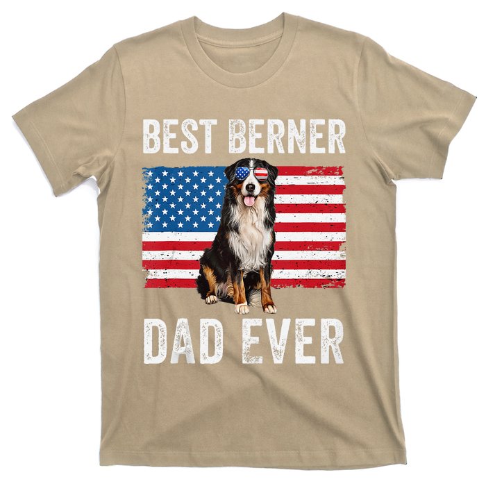 Berner Dad American Flag Dog Lover Owner Bernese Mountain T-Shirt