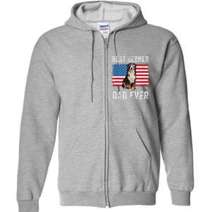 Berner Dad American Flag Dog Lover Owner Bernese Mountain Full Zip Hoodie